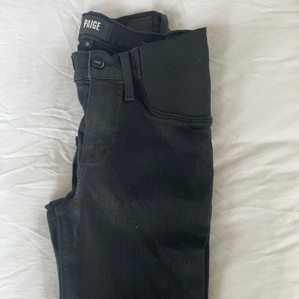 PAIGE denim maternity CINDY jean black coated
